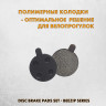 Тормозные колодки дисковые DBP-23B 18.4 мм полимерные для ZOOM